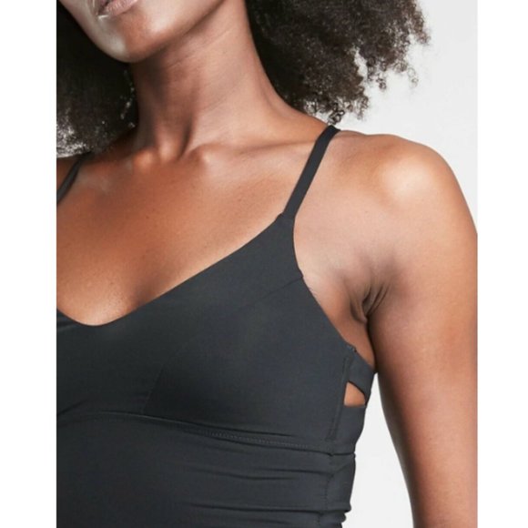 NWT Athleta Black A-C Triangle Tankini Top Swim Quick Dry Surf - Picture 6 of 14